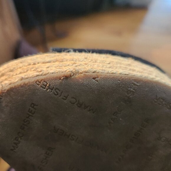 Marc Fisher Harlea Leather Peeptoe Platform Sandals Size 8.5M - Picture 11 of 11